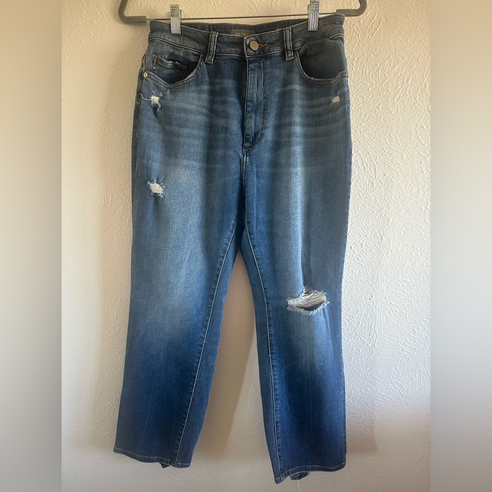 DL1961 Jerry high rise vintage straight leg jeans.